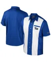 Colosseum Men's Royal Pitt Panthers Strike Bowling Button-up Shirt In Blue