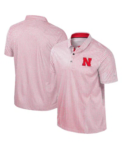 Colosseum Men's Scarlet Nebraska Huskers Big Tall Marty Rival Polo Shirt In Red