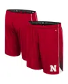 Colosseum Men's Scarlet Nebraska Huskers Online Shorts In Burgundy