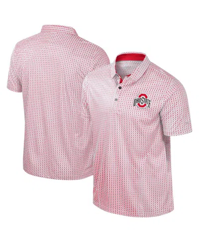 Colosseum Men's Scarlet Ohio State Buckeyes Big Tall Marty Rival Polo Shirt