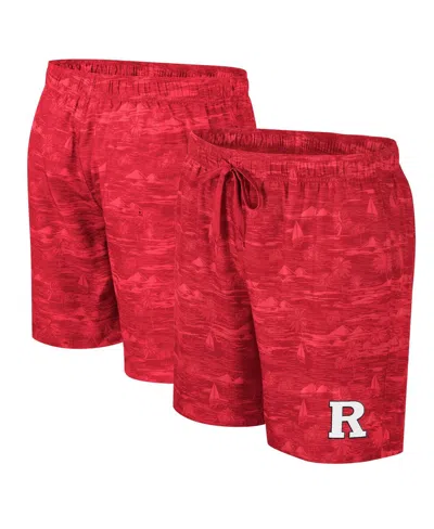 Colosseum Men's Scarlet Rutgers Scarlet Knights Ozark Swim Shorts In Red