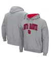 Colosseum Heathered Gray South Dakota Coyotes Arch And Logo Pullover Hoodie In Heathered Gray