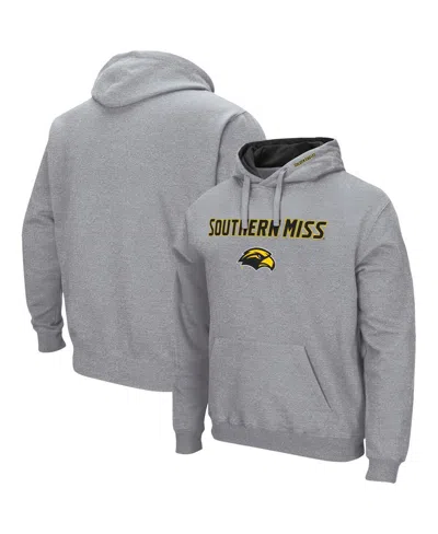 Colosseum Heathered Gray Southern Miss Golden Eagles Arch And Logo Pullover Hoodie