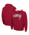 Colosseum Men's Stanford Cardinal Arch & Logo 3.0 Full-zip Hoodie In Cardinal