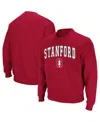 Colosseum Men's Stanford Cardinal Arch & Logo Crew Neck Sweatshirt In Cardinal