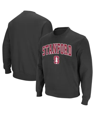 Colosseum Men's Stanford Cardinal Arch & Logo Crew Neck Sweatshirt In Charcoal
