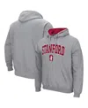 Colosseum Men's Stanford Cardinal Arch Logo 3.0 Pullover Hoodie In Heathered Gray