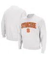 Colosseum Men's White Syracuse Orange Arch Logo Crew Neck Sweatshirt In White