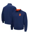 Colosseum Navy Auburn Tigers Tortugas Logo Quarter-zip Pullover Jacket In Navy