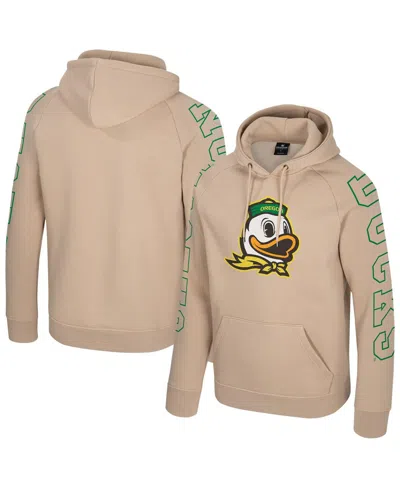 Colosseum Men's Tan Oregon Ducks Big Break Raglan Hoodie In Neutral