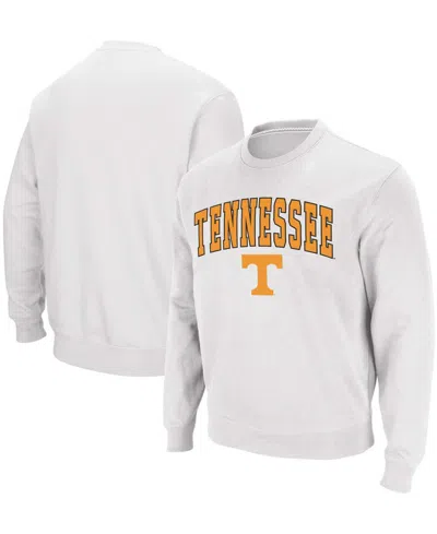 Colosseum Men's Tennessee Chattanooga Mocs Arch Over Logo Pullover Sweatshirt In White