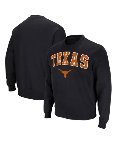 Colosseum Men's Texas Longhorns Arch & Logo Pullover Sweatshirt In Black
