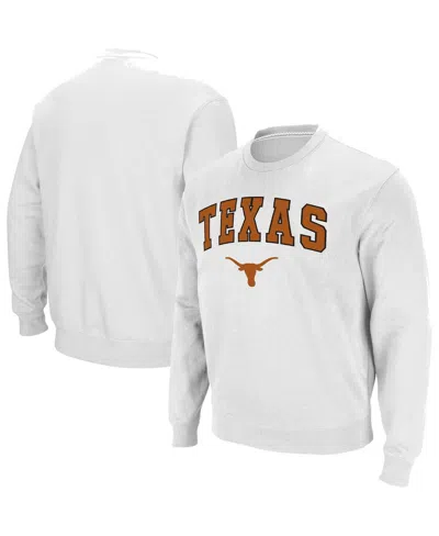 Colosseum Men's Texas Longhorns Arch & Logo Pullover Sweatshirt In White
