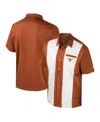 Colosseum Men's Texas Orange Texas Longhorns Strike Bowling Button-up Shirt In Brown