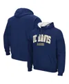 Colosseum Men's Navy Uc Davis Aggies Arch And Logo Pullover Hoodie In Navy