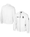 Colosseum Men's Ucf Knights White Rabbit Full-zip Bomber Jacket In White