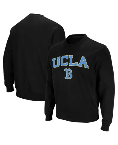 Colosseum Men's Ucla Bruins Arch & Logo Crew Neck Sweatshirt In Black