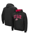 Colosseum Men's Utah Utes Arch And Logo Pullover Hoodie In Black