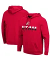 Colosseum Red Utah Utes Lantern Pullover Hoodie In Red