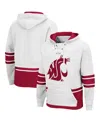 Colosseum Men's  Washington State Cougars Lace Up 3.0 Pullover Hoodie In White