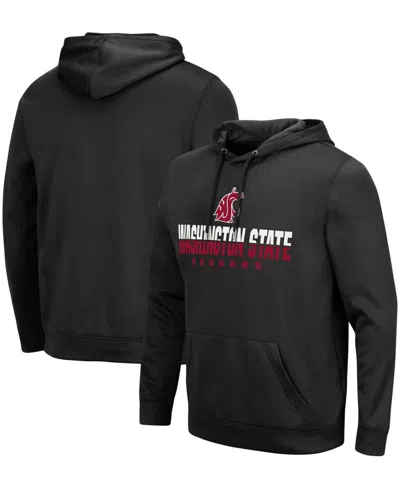 Colosseum Men's Washington State Cougars Lantern Pullover Hoodie In Black