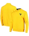 Colosseum Men's Gold-tone West Virginia Mountaineers Tortugas Logo Quarter-zip Jacket In Gold