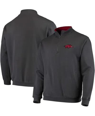 Colosseum Men's Arkansas Razorbacks Tortugas Logo Quarter-zip Jacket In Charcoal