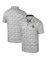 Colosseum Men's White Army Black Knights It's Time Allover Print Polo Shirt In Gray