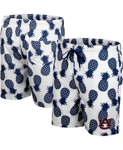 Colosseum Men's White Auburn Tigers Pineapples Swim Shorts