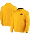 Colosseum Men's Gold-tone Iowa Hawkeyes Tortugas Logo Quarter-zip Jacket In Gold