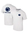 Colosseum Men's White Penn State Nittany Lions Logo Lockup 2-hit Active Blend T-shirt In White