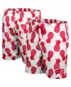 Colosseum Men's  White, Scarlet Nebraska Huskers Pineapple Swim Shorts In Red