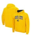 Colosseum Yellow Wichita State Shockers Arch And Logo Pullover Hoodie In Yellow