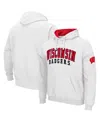 Colosseum White Ohio State Buckeyes Double Arch Pullover Hoodie In White