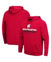 Colosseum Men's Wisconsin Badgers Lantern Pullover Hoodie In Red
