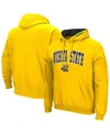 Colosseum Men's Yellow Wichita State Shockers Arch Logo 3.0 Pullover Hoodie In Yellow