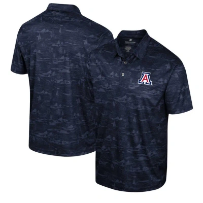 Colosseum Navy Arizona Wildcats Daly Print Polo