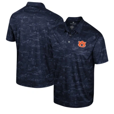 Colosseum Navy Auburn Tigers Daly Print Polo