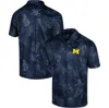 COLOSSEUM COLOSSEUM NAVY MICHIGAN WOLVERINES BIG & TALL PALMS POLO