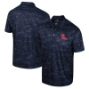 Colosseum Navy Ole Miss Rebels Daly Print Polo In Navy