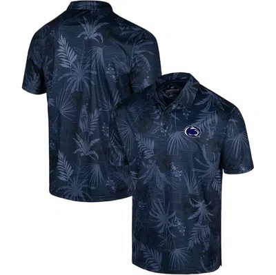 Colosseum Men's  Navy Penn State Nittany Lions Big And Tall Palms Polo Shirt