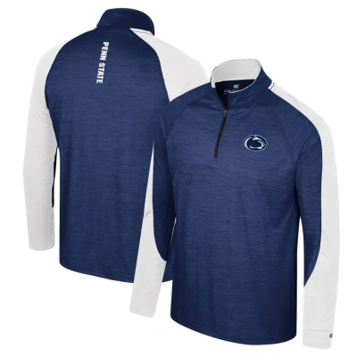 Colosseum Navy Penn State Nittany Lions Langmore Raglan Quarter-zip Top