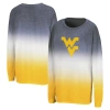 Colosseum Navy West Virginia Mountaineers Winkle Dip Dye Long Sleeve T-shirt In Navy