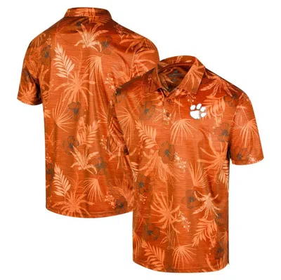 Colosseum Men's Orange Clemson Tigers Big & Tall Palms Polo