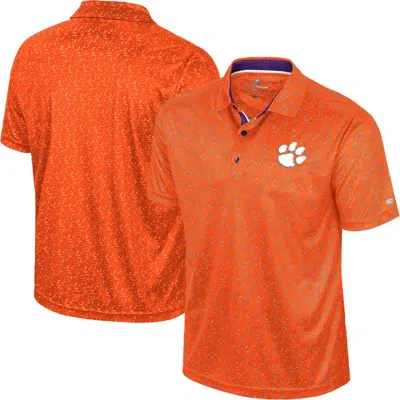 Colosseum Orange Clemson Tigers Sublimated Golf Polo