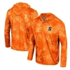Colosseum Orange Syracuse Orange Palms Printed Lightweight Quarter-zip Hooded Top In Orange