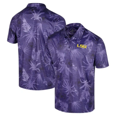 Colosseum Men's  Purple Lsu Tigers Big And Tall Palms Polo Shirt