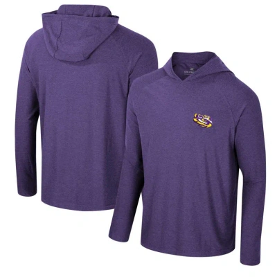 Colosseum Purple Lsu Tigers Cloud Jersey Raglan Long Sleeve Hoodie T-shirt