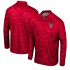 COLOSSEUM COLOSSEUM RED NC STATE WOLFPACK CARSON RAGLAN QUARTER-ZIP JACKET