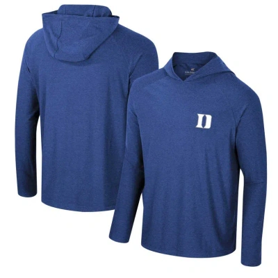 Colosseum Royal Duke Blue Devils Cloud Jersey Raglan Long Sleeve Hoodie T-shirt